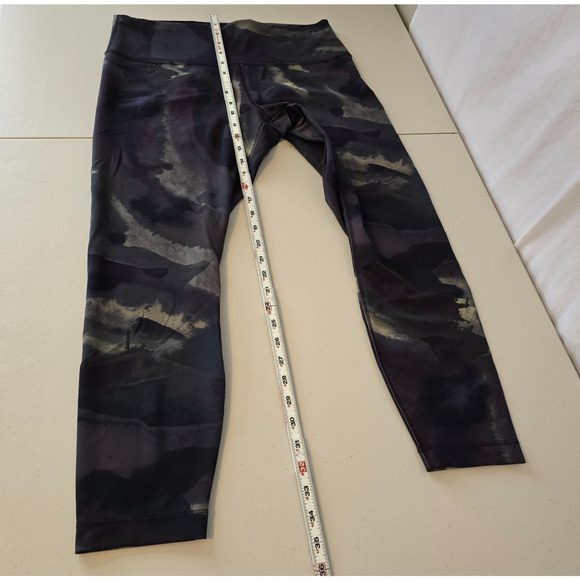 Lululemon Athletica Jogging Pants Women's 14 Black Green Camo Stretch - Picture 13 of 16